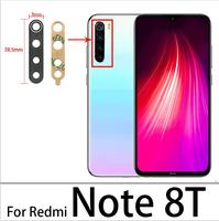 2 sztuk powrót obiektyw szklany obiektyw dla Xiaomi Redmi uwaga 8 8T 9 9C 9S 10S 10T Pro Max 10 Lite tylna kamera kurtyna z klejem wymiana 4